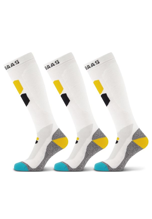 POEDERBAAS - Skarpety narciarskie Poederbaas Technical Bamboo Freeride 3 pary. Kolor: biały. Materiał: poliamid, elastan, wiskoza. Sport: narciarstwo