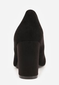 Renee - Czarne Casualowe Czółenka na Słupku z Wkładką ze Skóry Naturalnej Maidra. Okazja: na co dzień. Kolor: czarny. Materiał: skóra. Sezon: wiosna, lato. Obcas: na słupku. Styl: casual. Wysokość obcasa: średni #9