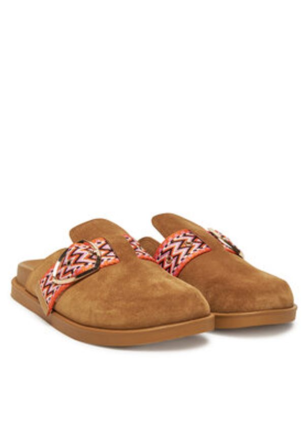 Blauer Klapki S5GLADE04/SUE Brązowy. Kolor: brązowy. Materiał: skóra, zamsz