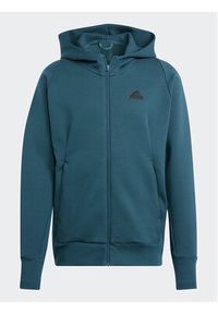 Adidas - adidas Bluza IN5087 Turkusowy Loose Fit. Kolor: turkusowy. Materiał: bawełna #4
