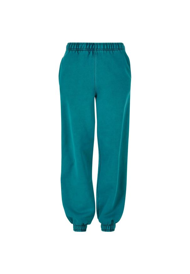 Urban Classics - Spodnie Dresowe Z Wysokimi Stanami Dla Pań I Panów. Stan: podwyższony. Kolor: niebieski. Materiał: dresówka. Długość: długie