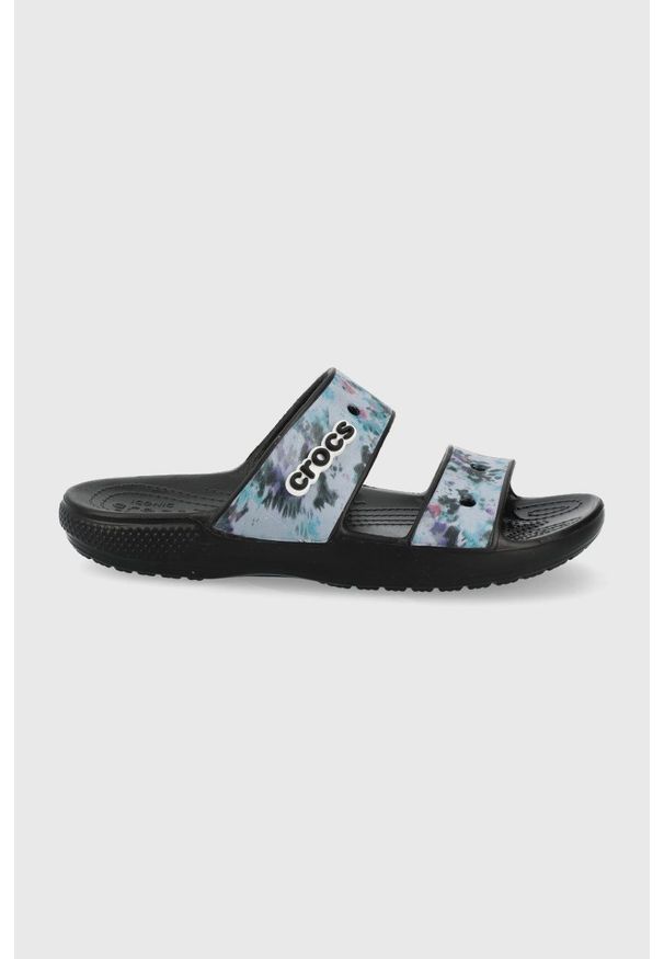 Crocs klapki damskie. Materiał: guma, materiał. Obcas: na obcasie. Wysokość obcasa: niski
