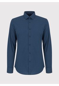 PAKO LORENTE – Granatowa koszula w drobny wzór P24SF-1X-027-G-S - Pako Lorente. Okazja: na co dzień. Kolor: niebieski. Materiał: elastan, jeans. Styl: casual #4