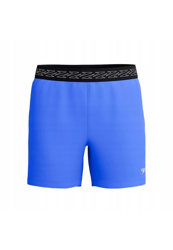 Speedo - Szorty Kąpielowe Męskie Kontrastowy Pasek W Talii Hyperboom. Kolor: niebieski