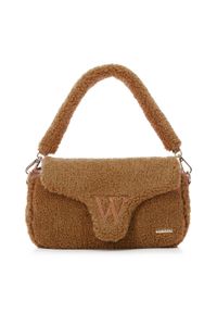 Wittchen - Damska torebka ze sztucznego futra brązowa. Kolor: brązowy. Wzór: aplikacja, paski. Sezon: zima. Materiał: futrzane. Styl: klasyczny. Rodzaj torebki: na ramię #1