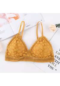 Intica - Braletka trójkątna minimalistyczna na co dzień i na eleganckie okazje Seiran. Kolor: żółty. Materiał: materiał