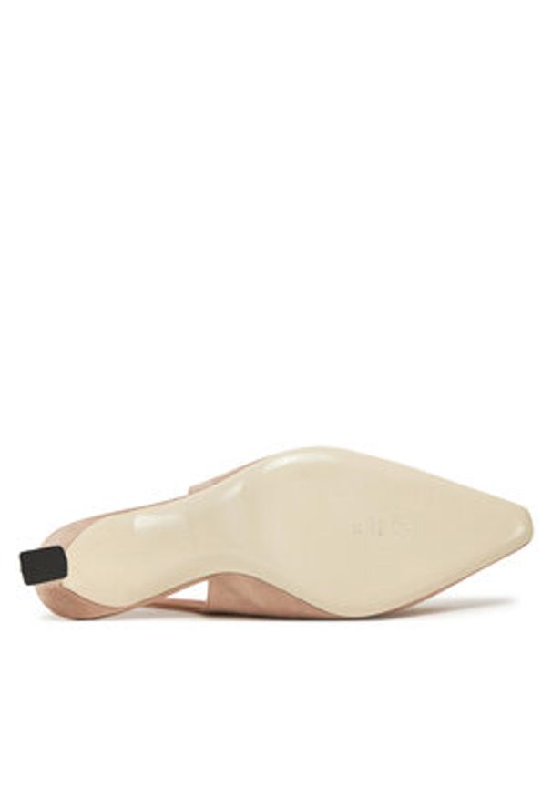 Pollini Sandały SA10017C1MTA0122 Beżowy. Kolor: beżowy. Materiał: zamsz, skóra