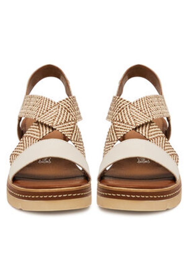 Remonte Sandały D2L54-60 Beżowy. Kolor: beżowy. Materiał: skóra