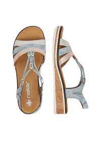 Rieker Sandały CEO-V36G4-40 Niebieski. Kolor: niebieski. Materiał: skóra #6