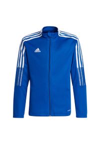 Adidas - Bluza piłkarska dla dzieci adidas Tiro 21 Track. Kolor: niebieski, biały, wielokolorowy. Sport: piłka nożna
