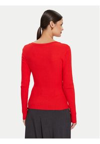 Morgan Sweter 241-MIGNO Czerwony Slim Fit. Kolor: czerwony. Materiał: wiskoza #3