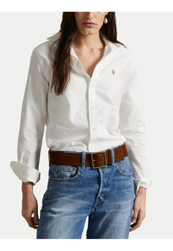 Polo Ralph Lauren Koszula 211970736001 Biały Relaxed Fit. Typ kołnierza: polo. Kolor: biały. Materiał: bawełna