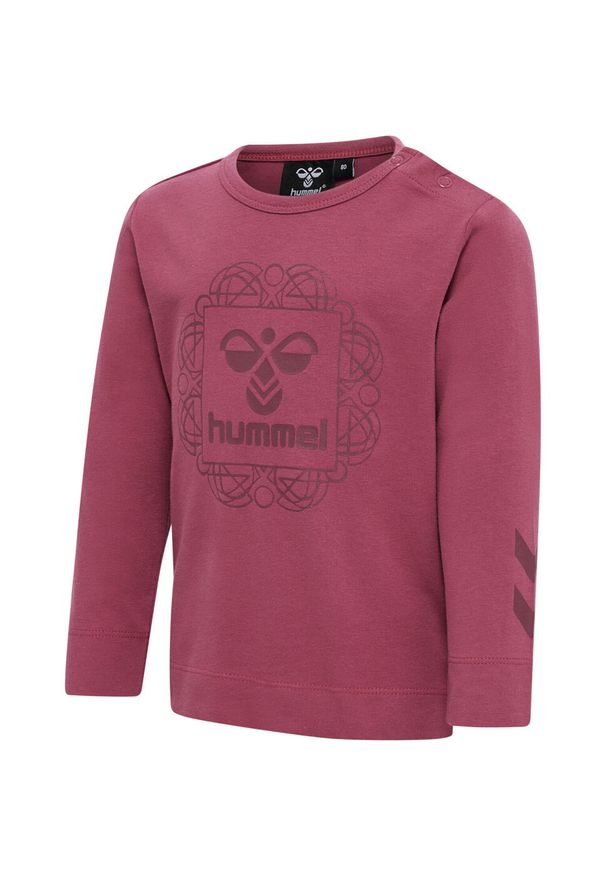 Koszulka z długim rękawem dla dziewczynki Hummel Helga. Kolor: czerwony. Materiał: bawełna. Długość rękawa: długi rękaw. Długość: długie