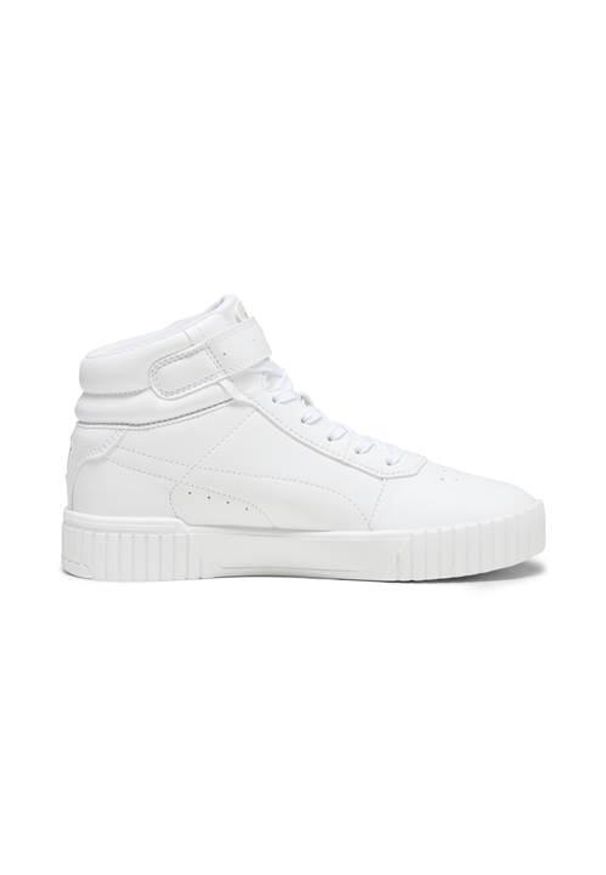 Buty do chodzenia damskie Puma Carina 2.0 Mid Wonderland. Zapięcie: rzepy. Kolor: biały. Materiał: skóra, guma. Szerokość cholewki: normalna. Sport: turystyka piesza