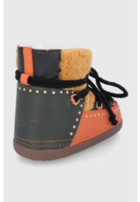 Inuikii Śniegowce skórzane kolor pomarańczowy. Nosek buta: okrągły. Zapięcie: sznurówki. Kolor: pomarańczowy. Materiał: skóra #4