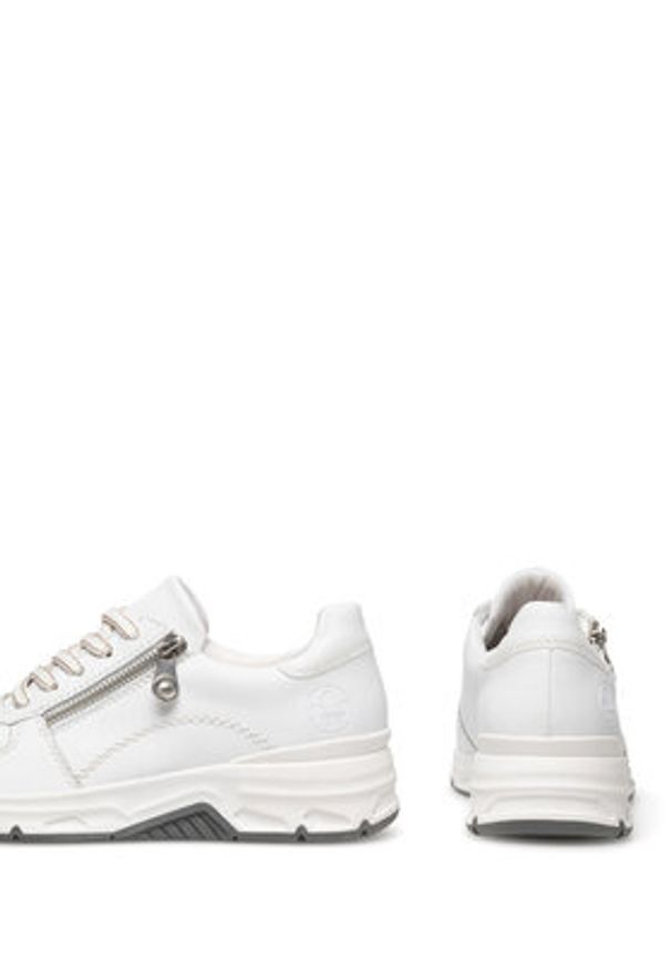 Rieker Sneakersy 48134-81 Biały. Kolor: biały. Materiał: skóra