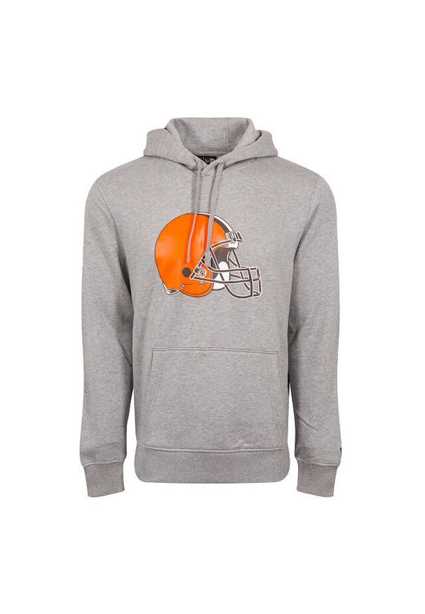 New Era - Bluza z kapturem Cleveland Browns NFL. Typ kołnierza: kaptur. Kolor: szary. Materiał: dresówka