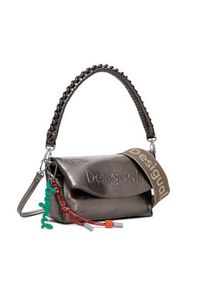 Desigual Torebka Half Logo Trokel 25WAXPAQ Brązowy. Kolor: brązowy. Materiał: skórzane #5