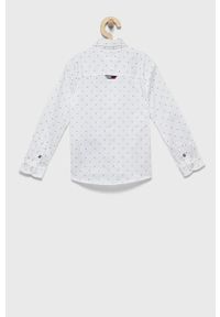 TOMMY HILFIGER - Tommy Hilfiger koszula bawełniana dziecięca kolor biały. Okazja: na co dzień. Typ kołnierza: button down. Kolor: biały. Materiał: bawełna. Długość rękawa: długi rękaw. Długość: długie. Styl: casual #3