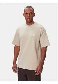 Adidas - adidas T-Shirt Trefoil Essentials IA7548 Beżowy jasny Loose Fit. Kolor: beżowy. Materiał: bawełna #1