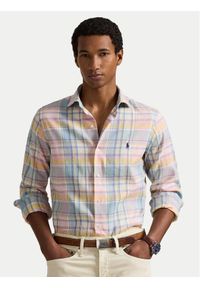 Polo Ralph Lauren Koszula 710B16699001 Kolorowy Custom Fit. Typ kołnierza: polo. Materiał: len. Wzór: kolorowy #1
