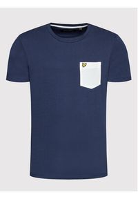 Lyle & Scott T-Shirt Contrast Pocket TS831VOG Granatowy Regular Fit. Kolor: niebieski. Materiał: bawełna #3