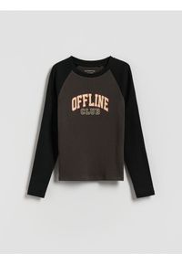 Reserved - Koszulka z nadrukiem - czarny. Kolor: czarny. Materiał: bawełna. Wzór: nadruk