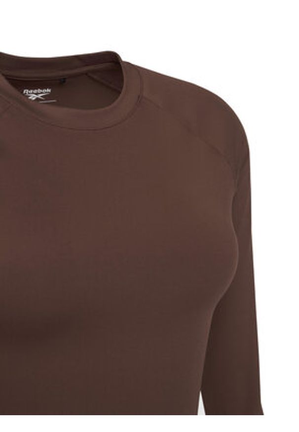 Reebok Koszulka techniczna Reebok X Ewa Chodakowska RK25316CCW Brązowy Slim Fit. Kolor: brązowy. Materiał: syntetyk
