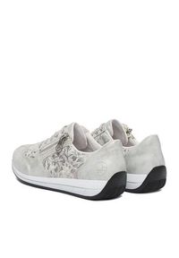 Rieker Sneakersy N1112-80 Srebrny. Kolor: srebrny. Materiał: materiał #4