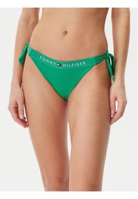 TOMMY HILFIGER - Tommy Hilfiger Dół od bikini UW0UW04497 Zielony. Kolor: zielony. Materiał: syntetyk