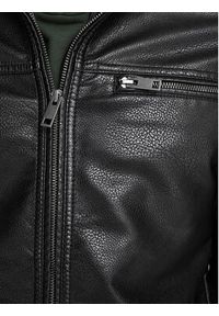 Jack & Jones - Jack&Jones Kurtka z imitacji skóry Rocky 12147218 Czarny Regular Fit. Kolor: czarny. Materiał: skóra #6