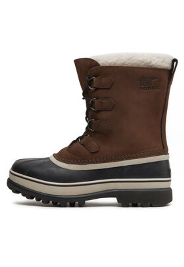 sorel - Sorel Śniegowce Caribou NM1000 Brązowy. Kolor: brązowy. Materiał: skóra, nubuk