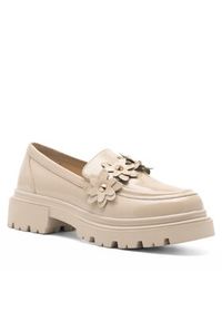 Sergio Bardi Loafersy EST-B1009-02SB Beżowy. Kolor: beżowy. Materiał: lakier, skóra