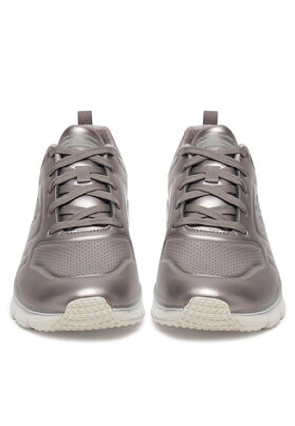 skechers - Skechers Sneakersy FASHION FIT - GLOW UP 149749 PEW Srebrny. Kolor: srebrny. Materiał: materiał