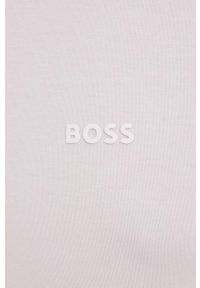BOSS polo bawełniane kolor różowy gładki. Typ kołnierza: polo. Kolor: różowy. Materiał: bawełna. Długość: krótkie. Wzór: gładki #2