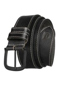 Pasek męski skórzany czarnym kolorze z klasyczną klamrą Peterson PTN LTE-2727-BLACK. Kolor: czarny. Materiał: skóra. Styl: klasyczny #1