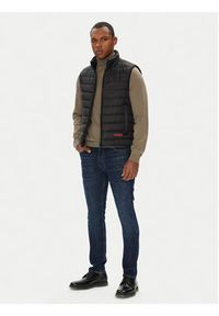 Hugo - HUGO Kamizelka Brentino2521 50544544 Czarny Regular Fit. Kolor: czarny. Materiał: syntetyk