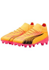 Buty piłkarskie Puma Ultra Pro FG/AG 107769 03 pomarańczowe. Kolor: pomarańczowy. Materiał: syntetyk. Szerokość cholewki: normalna. Sport: piłka nożna #5