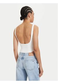 Tommy Jeans Body Metallic Logo DW0DW22311 Biały Slim Fit. Kolor: biały. Materiał: syntetyk #2