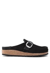 Birkenstock Klapki Buckley 1017826 Czarny. Kolor: czarny. Materiał: welur, skóra