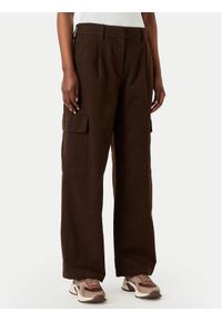 Calvin Klein Jeans Spodnie cargo LV047F623G Brązowy ciemny Relaxed Fit. Kolor: brązowy. Materiał: bawełna #1