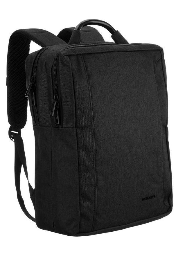 DAVID JONES - Plecak czarny z portem USB David Jones PC-039 BLACK. Kolor: czarny. Materiał: materiał. Styl: sportowy