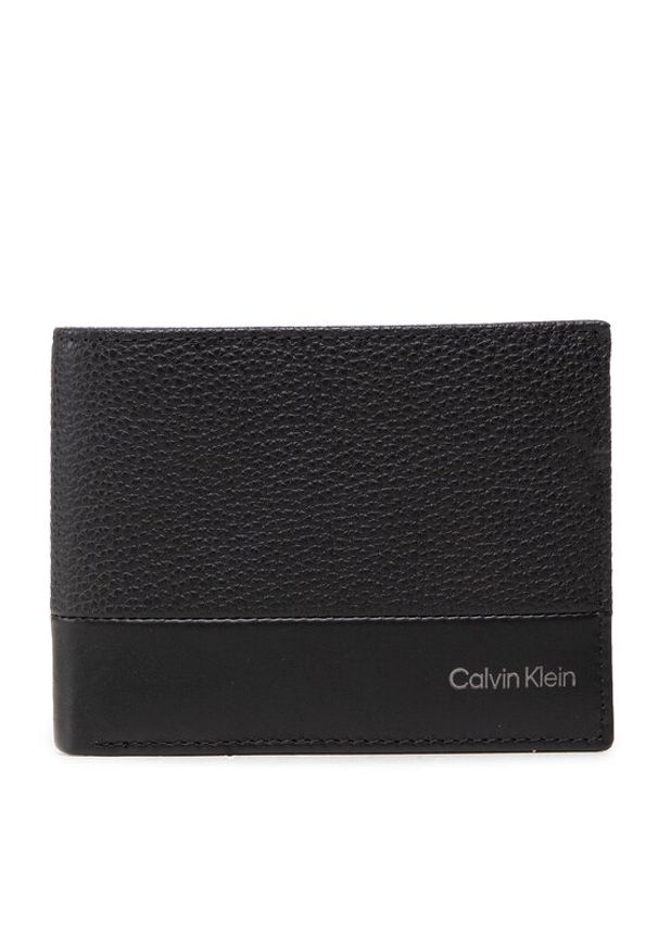Calvin Klein Duży Portfel Męski Subtle Mix Bifold 5Cc W/Coin L K50K509180 Czarny. Kolor: czarny. Materiał: skóra