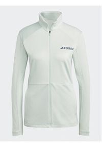 Adidas - adidas Polar Terrex Multi Full-Zip Fleece Jacket HN5464 Zielony Slim Fit. Kolor: zielony. Materiał: polar, syntetyk