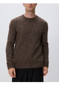 Reserved - Sweter z domieszką wełny - brązowy. Kolor: brązowy. Materiał: wełna