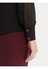 Elisabetta Franchi Bluzka CA-133-57E2-V400 Czarny Regular Fit. Kolor: czarny. Materiał: syntetyk