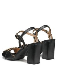 Geox Sandały D New Eraklia 80 D55RPA 000TU C9999 Czarny. Kolor: czarny. Materiał: skóra
