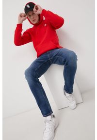 adidas Originals Bluza męska kolor czerwony z kapturem gładka. Okazja: na co dzień. Typ kołnierza: kaptur. Kolor: czerwony. Materiał: materiał, bawełna, dzianina. Wzór: gładki. Styl: casual #4