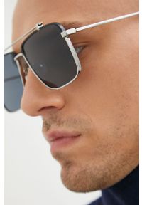 Alexander McQueen okulary przeciwsłoneczne męskie kolor granatowy. Kolor: niebieski #3