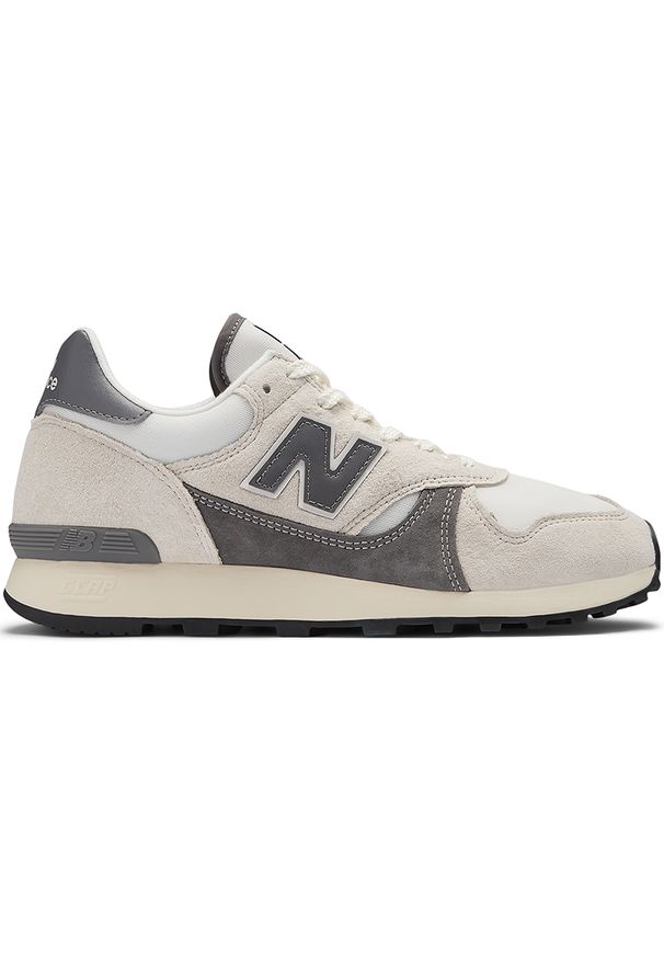 Buty męskie New Balance M475VTA – beżowe. Okazja: na co dzień. Kolor: beżowy. Materiał: materiał, zamsz. Szerokość cholewki: normalna